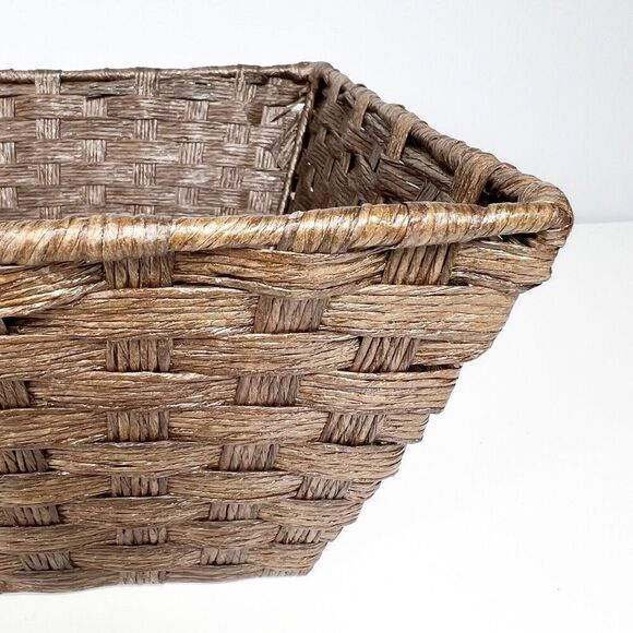 Harvest Home Collections Brown Baskets 10” By 10” NEW w/Tags - Picture 2 of 11